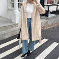 Plush long sleeved women's coat women's clothing