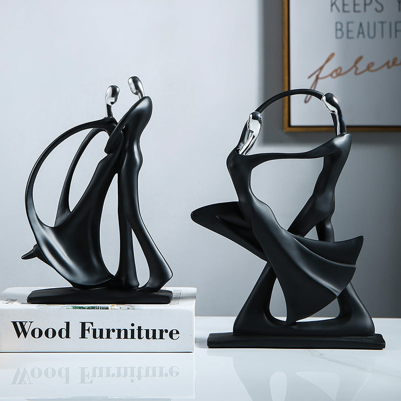 Scandinavian Abstract Figurine Creative Artistic Sculpture Modern Minimalist Living Room Entryway Wine Cabinet Home Decor