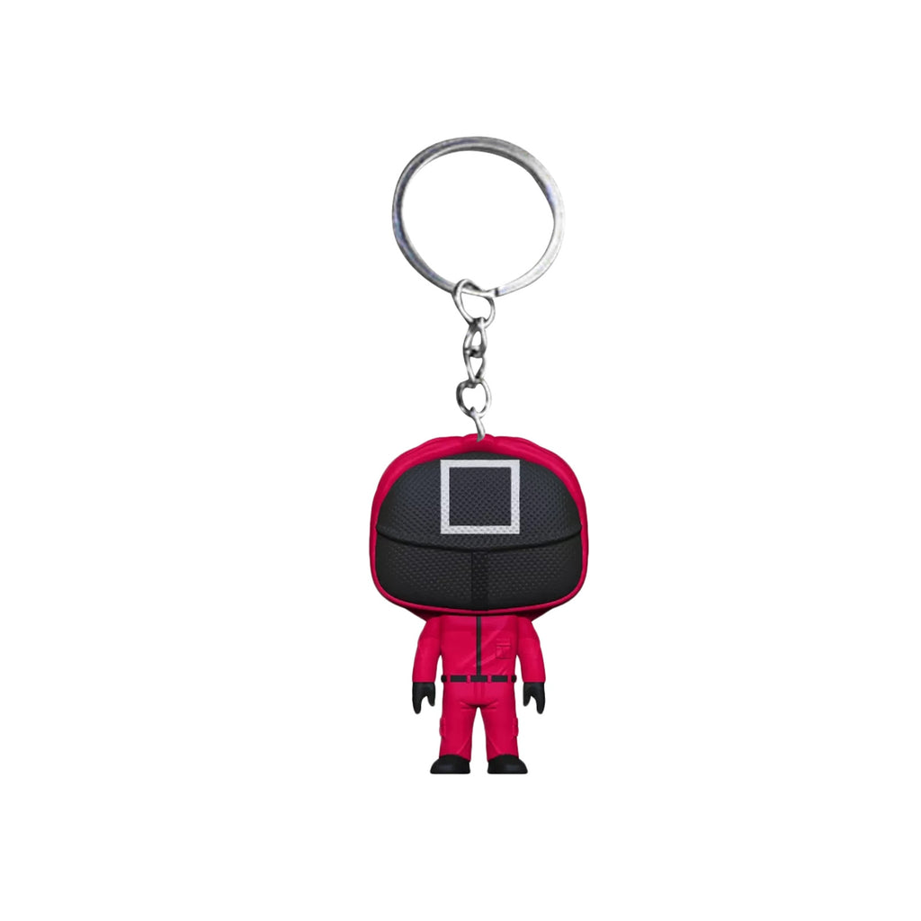 Squid Game Keychain Soldier Spopular Triangle Series Creative 3d Mini Doll Figurine Key Ring Car Backpack Pendant Gift Ornament