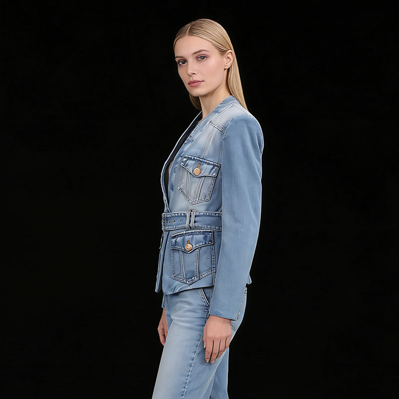 Slim fit denim jacket
