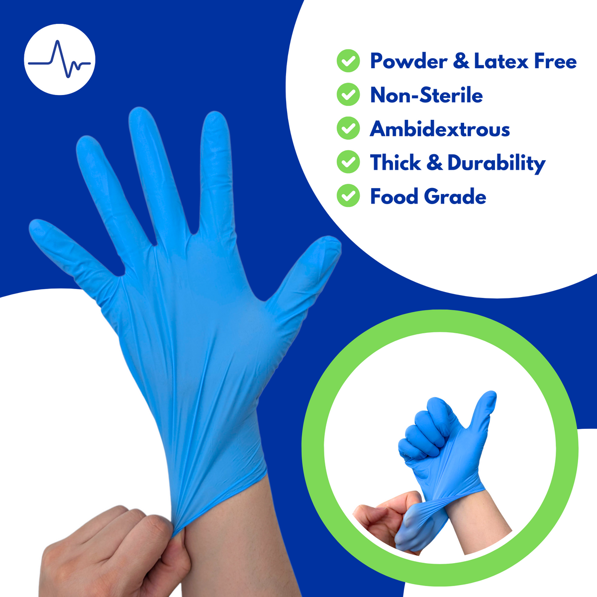 Pacific First Aid Nitrile Exam Gloves 5mil