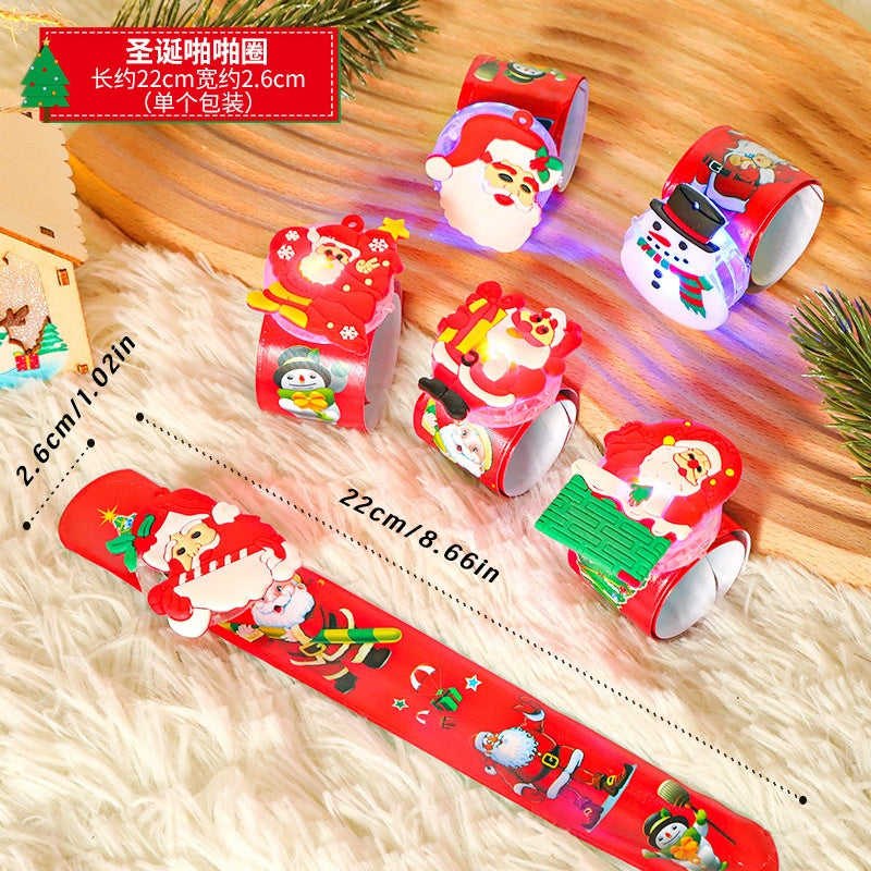 Christmas Decorative Plush Pop Bracelets for Kids, Creative Holiday Gifts and Party Favors for Kindergarten Christmas Celebrations