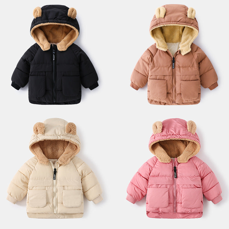 Thickened Cotton Coat for Kids Winter Boys Girls Cotton Jacket Children Outerwear Clothing