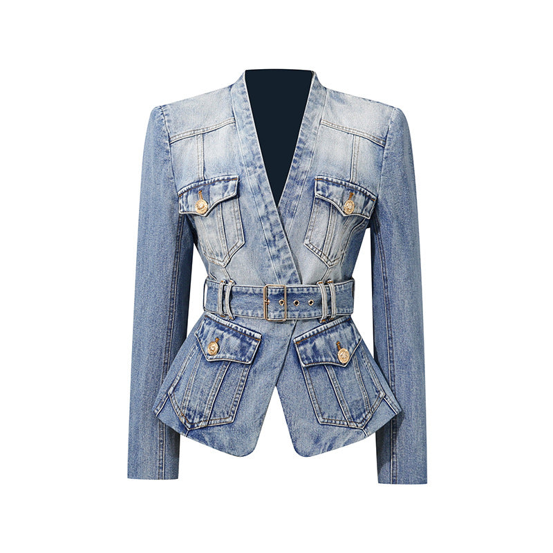Slim fit denim jacket