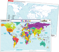 Teacher Created Resources - The World Map Learning Mat - Large Table Mat - Ages 8+