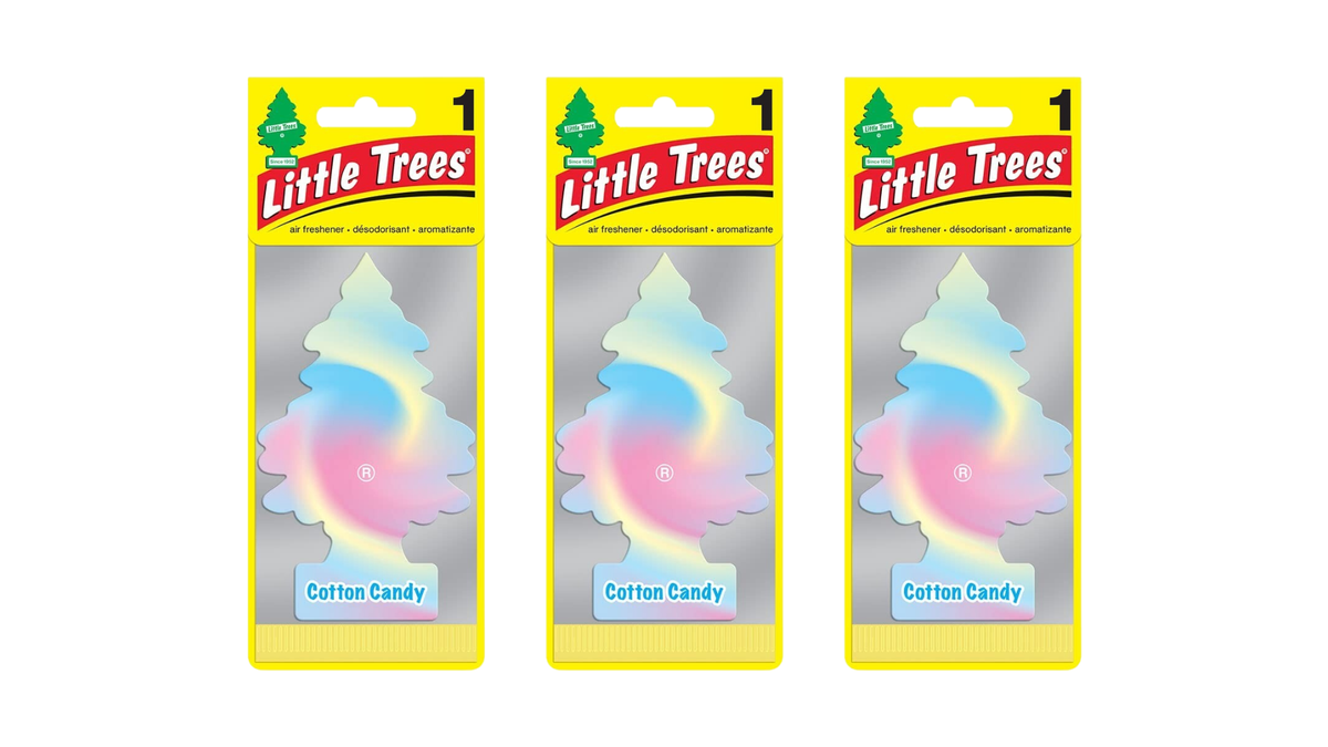 Little Trees Car Air Freshener Cotton Candy (Bundle of 3)