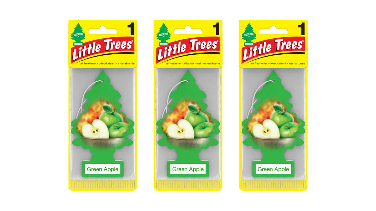 Little Trees Car Air Freshener Green Apple (Bundle of 3)