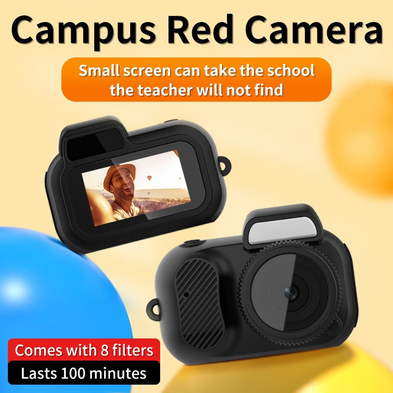 Student party retro small camera CCD high-definition can take pictures and upload mobile phone video campus with screen camera small