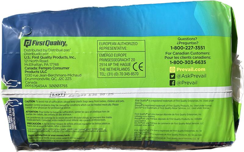 Prevail Per-Fit 360 Daily Briefs Maximum Plus Absorbency Size 2, 18 count