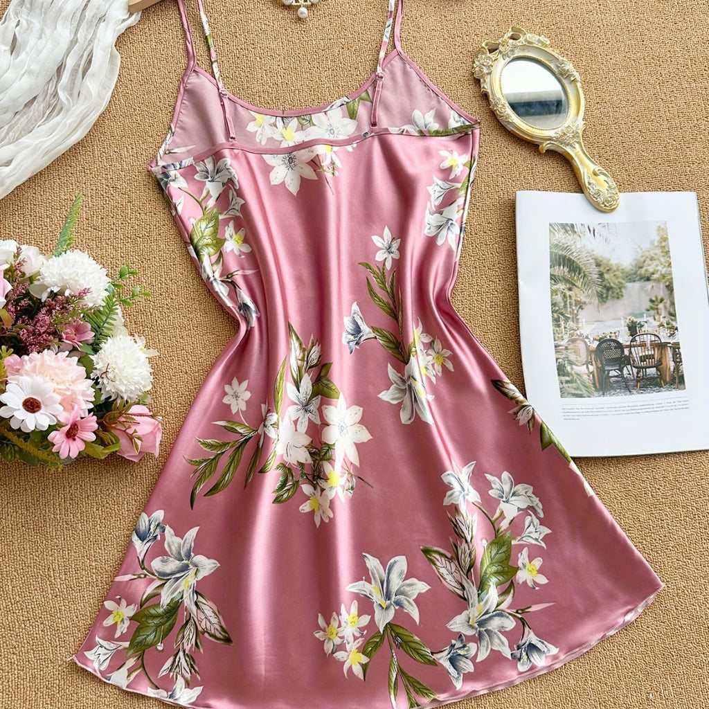 Sexy Short Nightdress Sleeveless Satin Sleepwear Cami Dress Women's Lightweight Slip Dress