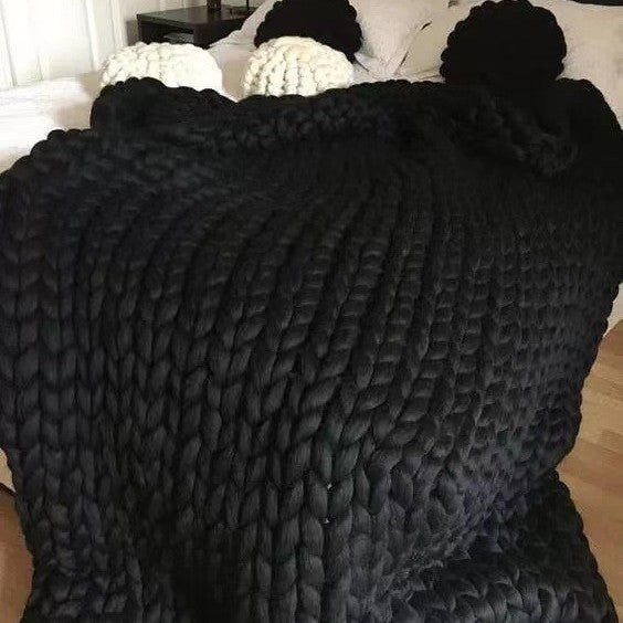 Sofa Blanket Oversized Woolen Knit Blanket