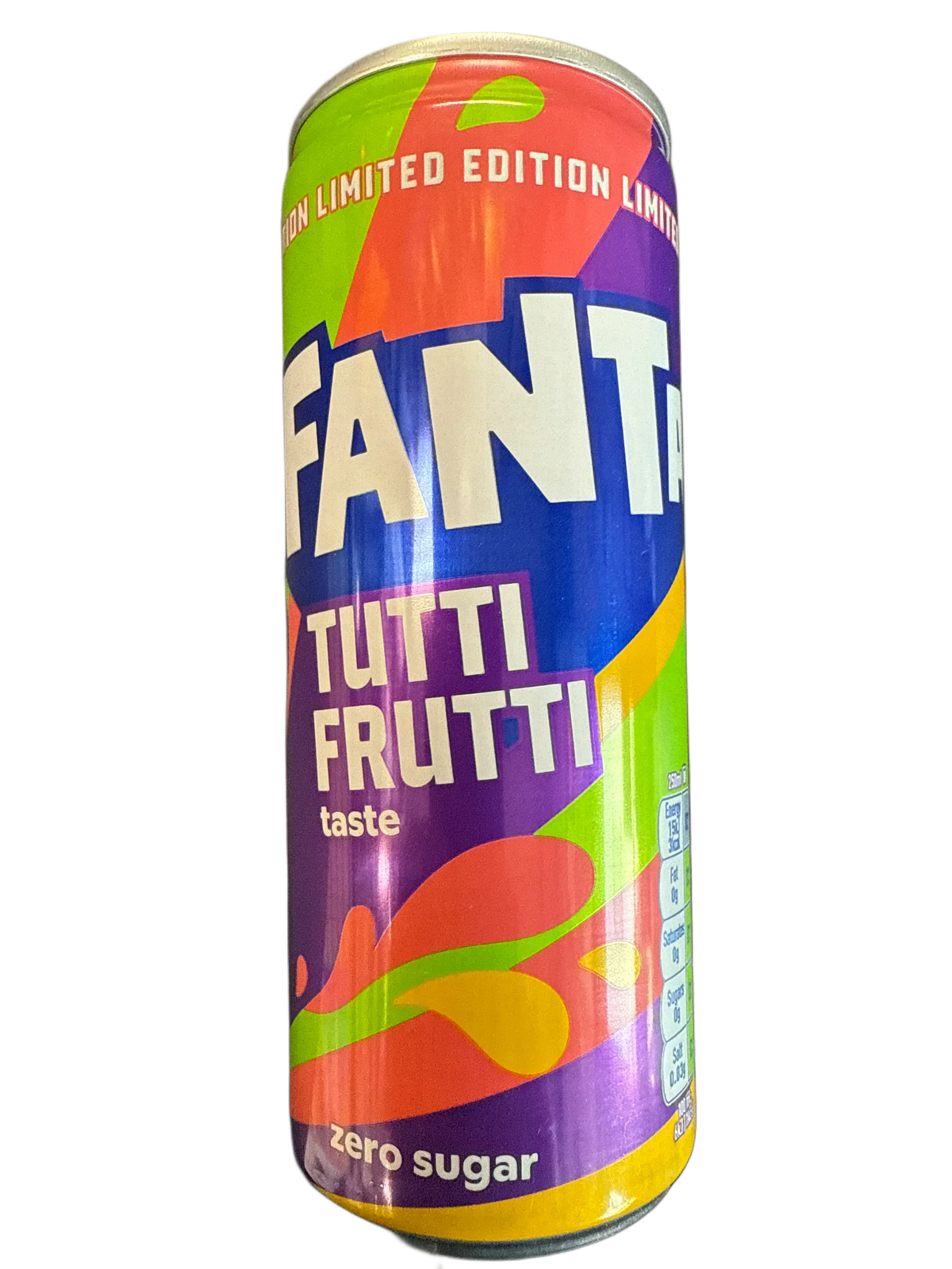 Fanta Tutti Fruitti Taste Zero Sugar Drink 250ML - U.K Limited Edition