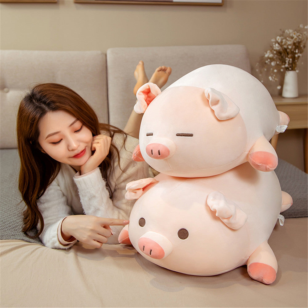 Plush Toy Cute Bobo Pig Doll Pink Pig Doll Girl Sleeping Pillow Doll
