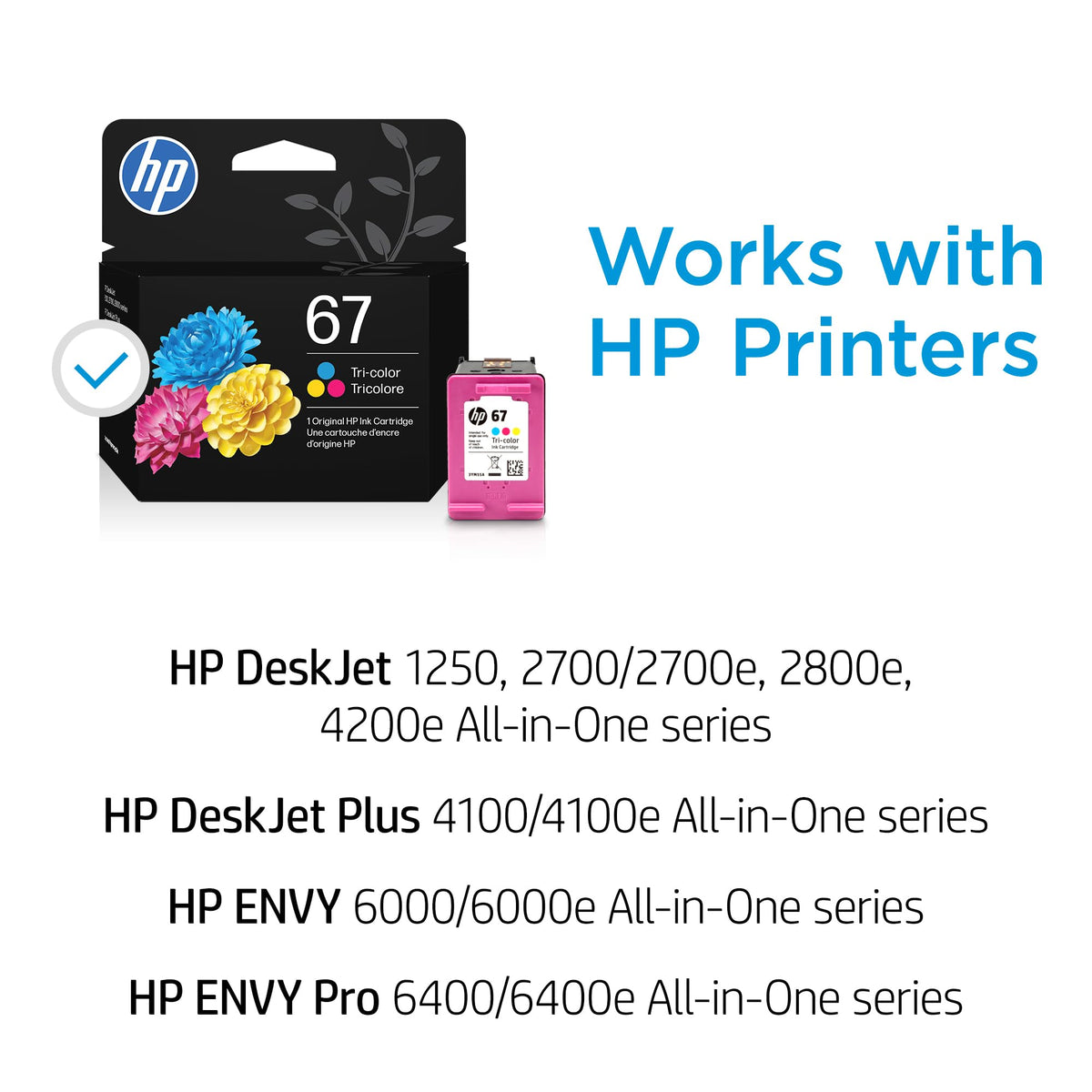 Original HP 67XL Black High-Yield Ink Cartridge | Works with HP DeskJet 1255, 2700, 4100 Series, HP Envy 6000, 6400 Series | Eligible for Instant Ink | 3YM57AN