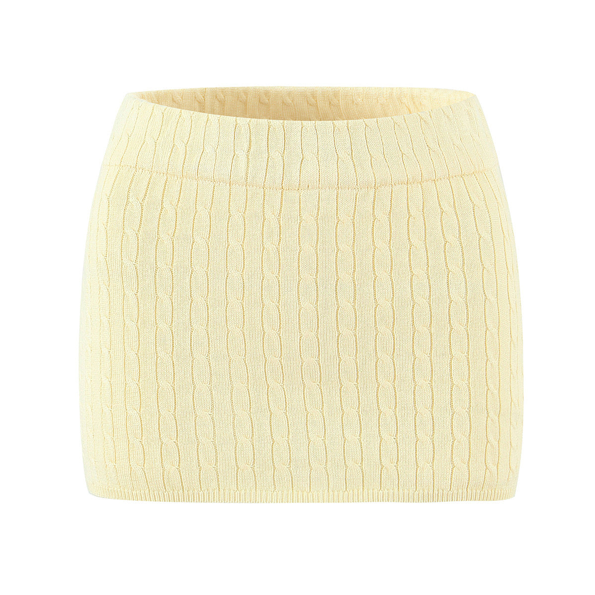 Knitted Mini Elastic Bodycon Skirt