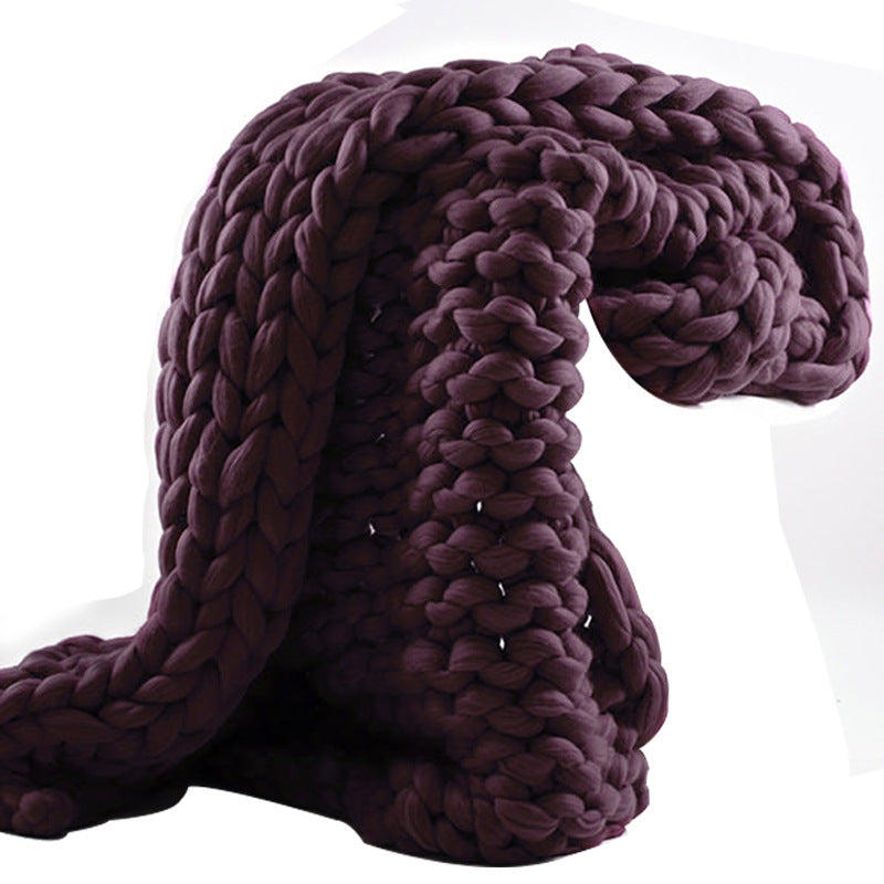 Sofa Blanket Oversized Woolen Knit Blanket
