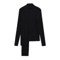 Street scarf ribbed knitted jacket women's clothing