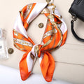 Square Scarf Women's Chain Silk Silk Touch Simulation Silk Scarf New Silk Satin Square Scarf