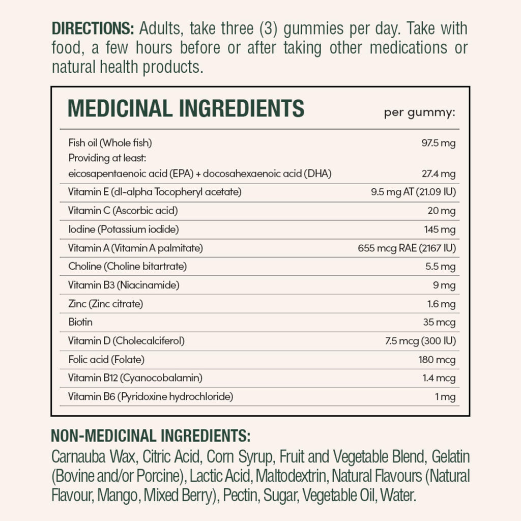 NATURE'S BOUNTY Prenatal With DHA & EPA Omega-3, Helps Reduce Risk Of Neural Tube Defects, 270 g 🍁 All In One Marketplace Canada