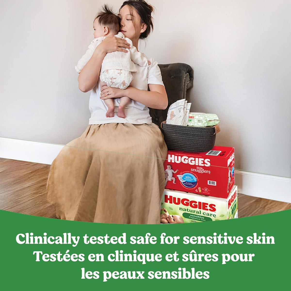Huggies Sensitive Baby Wipes, Natural Care Baby Diaper Wipes, Unscented, Hypoallergenic, 99% Purified Water, 10 Flip-Top Packs (560 Wipes Total)