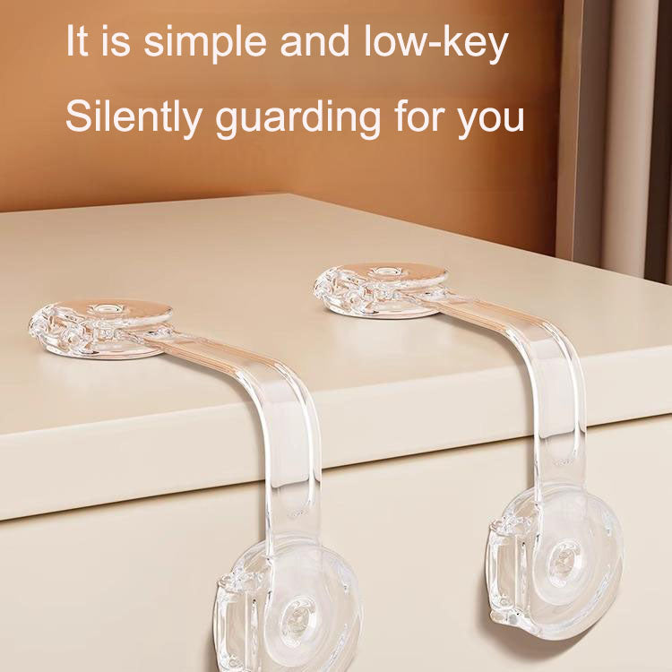 Infant and child safety lock buckle, anti opening drawer lock, cabinet door lock, refrigerator lock, multifunctional transparent