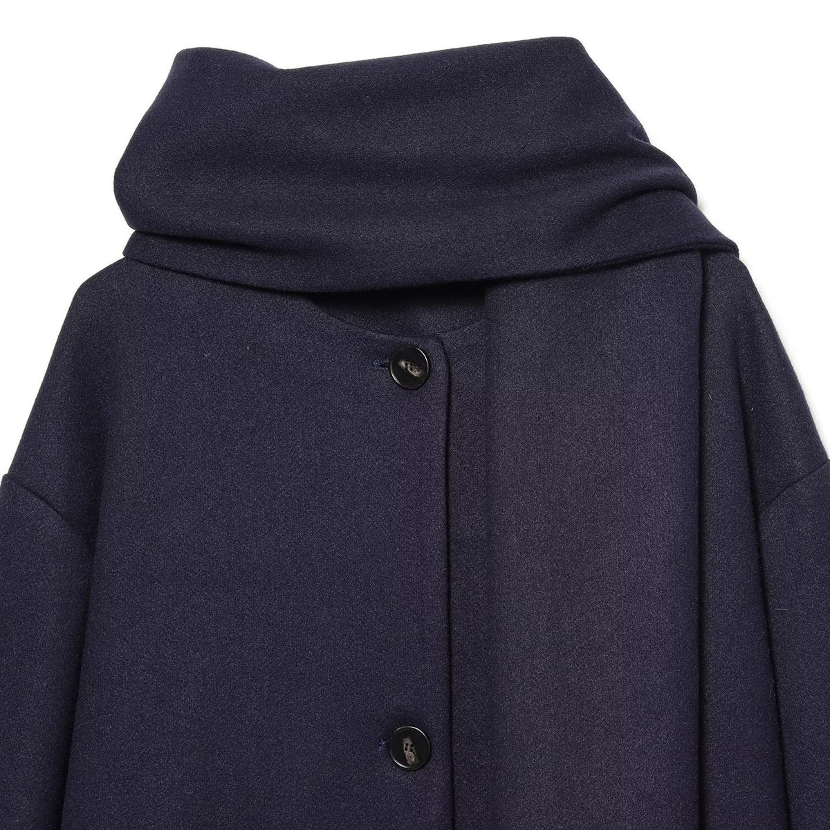 Women's Wool Blend Coat with Scarf Short Jacket