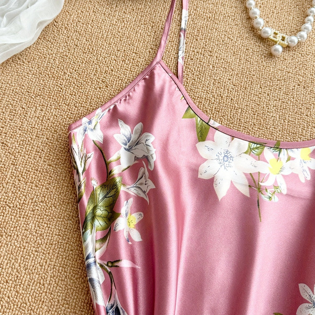 Sexy Short Nightdress Sleeveless Satin Sleepwear Cami Dress Women's Lightweight Slip Dress
