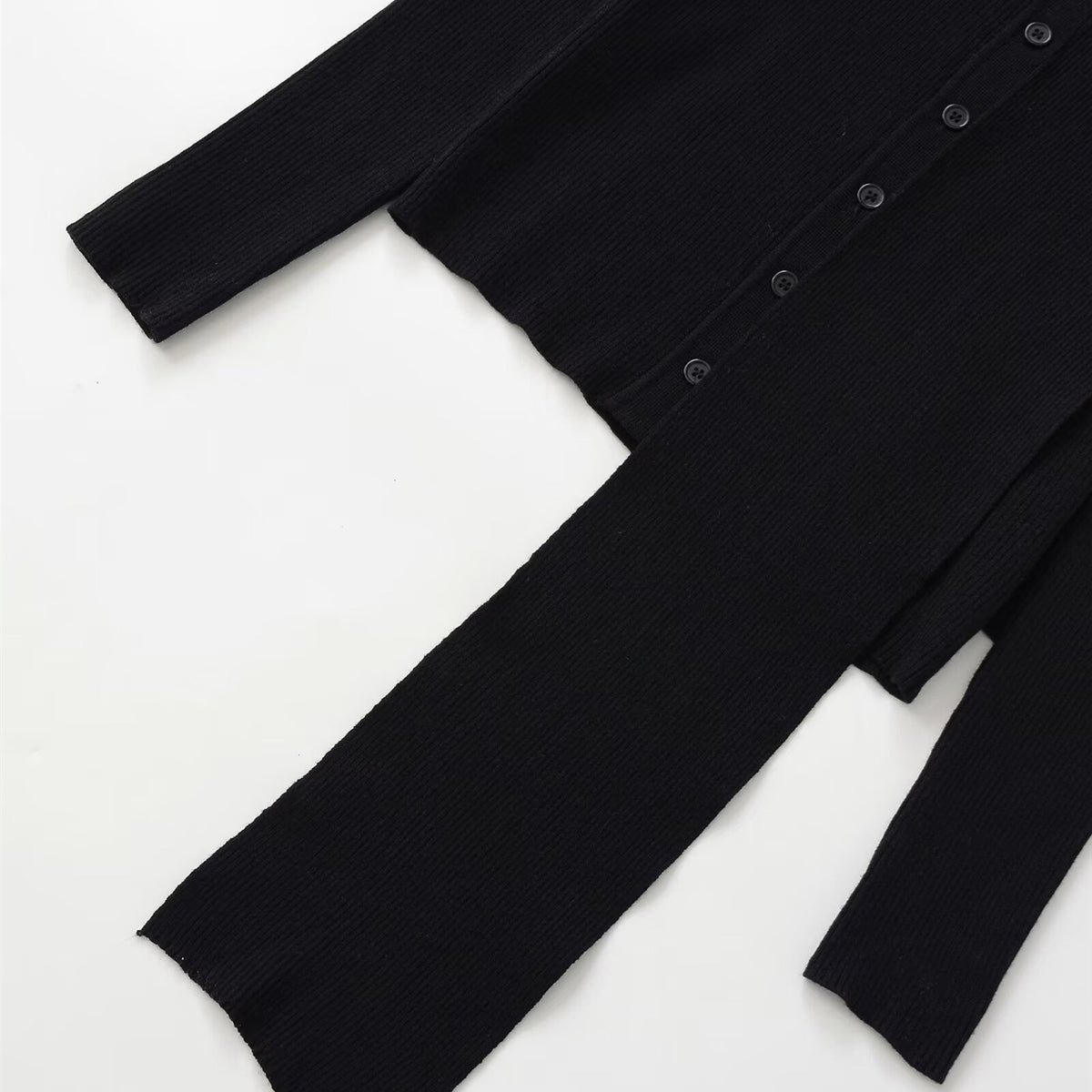 Street scarf ribbed knitted jacket women's clothing