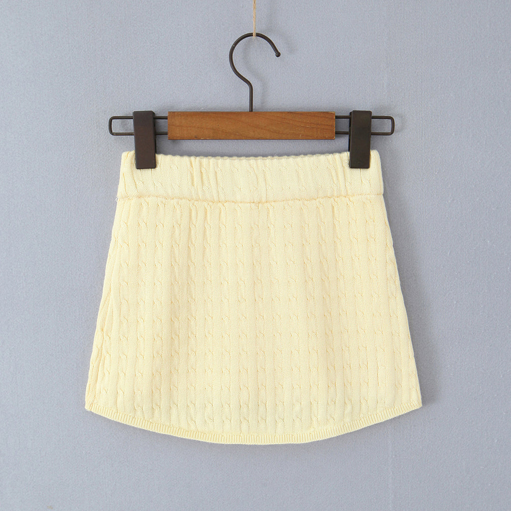 Knitted Mini Elastic Bodycon Skirt