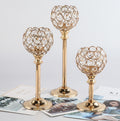 European Mini Crystal Candlestick Creative Metal Ornaments Wedding Hotel Home Candlelight Dinner Props Decoration Accessories
