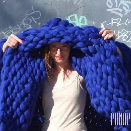 Sofa Blanket Oversized Woolen Knit Blanket