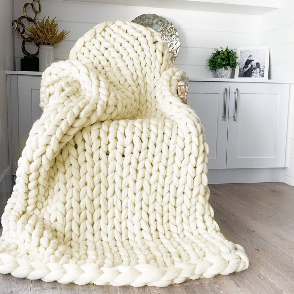 Sofa Blanket Oversized Woolen Knit Blanket