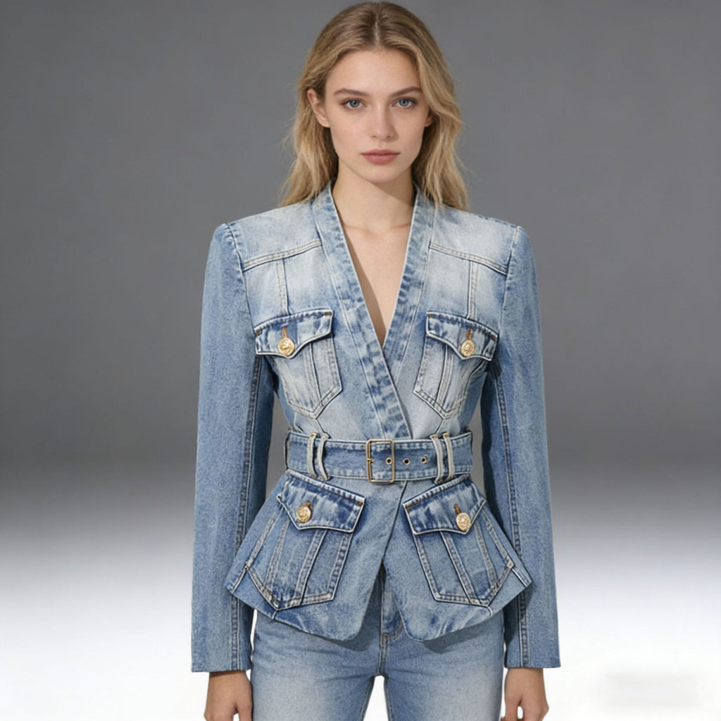 Slim fit denim jacket