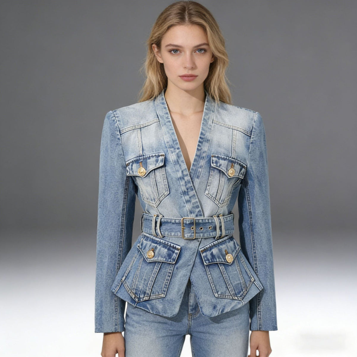 Slim fit denim jacket
