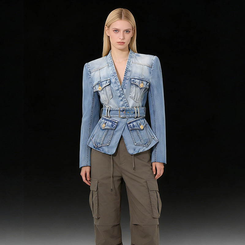 Slim fit denim jacket