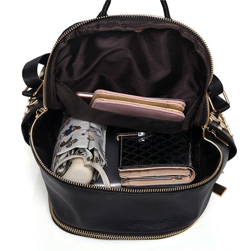 Luxury Designer Women Travel Backpack High Quality Soft PU Leather Shopping Backpack Pretty Style Girls Lovely Daypack Backpack