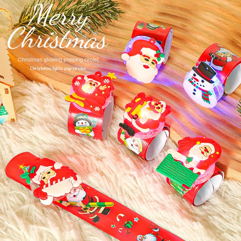 Christmas Decorative Plush Pop Bracelets for Kids, Creative Holiday Gifts and Party Favors for Kindergarten Christmas Celebrations