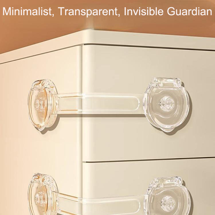 Infant and child safety lock buckle, anti opening drawer lock, cabinet door lock, refrigerator lock, multifunctional transparent