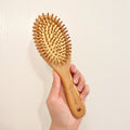 Cushioned Bamboo Hair Brush- Oval Mini