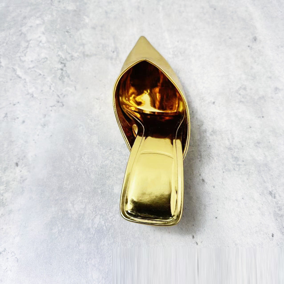 Golden metallic high heels, Muller shoes, toe wrap, back empty high heels, sandals for women