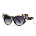 New Handmade DIY Fashion Trend Cat Eye Sunglasses Handmade Diamond Personalized Sunglasses