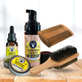 The Complete Beard Ritual Kit (5-Piece Beard Care Set: Oil, Balm, Wash, Comb & Brush) | Premium Complete Beard Grooming Set | Handcrafted in Canada