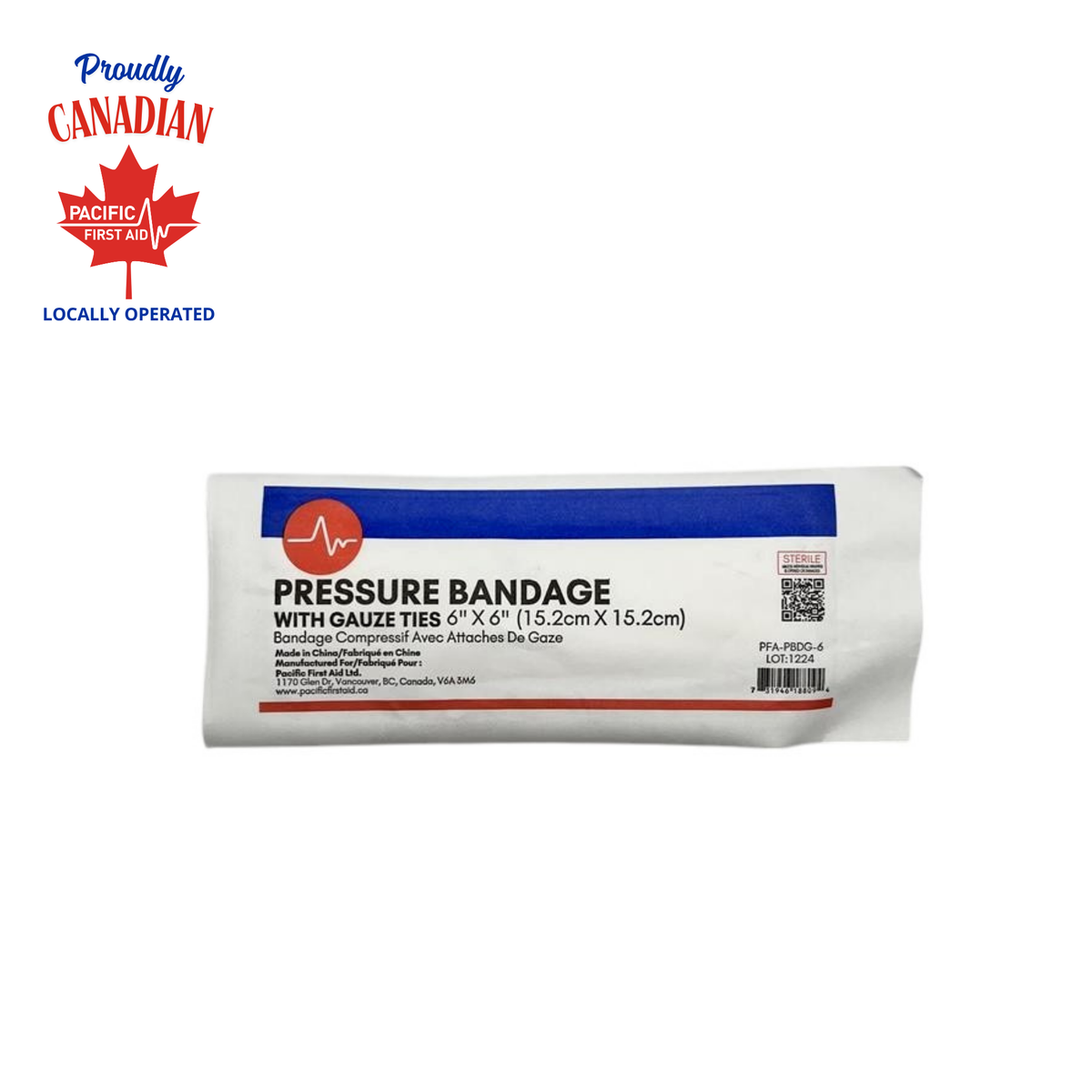 Pressure Bandage with Gauze Ties