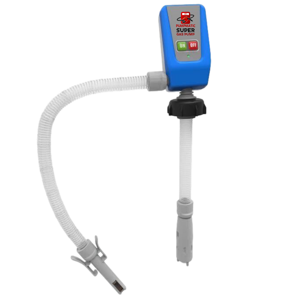 Gas Can PumpMatic Super Gas Pump + Jerry Can Combo Kit - Transfer Gas, Diesel, Kerosene, etc. + 3 Power Sources w/ 4.25ft Hose
