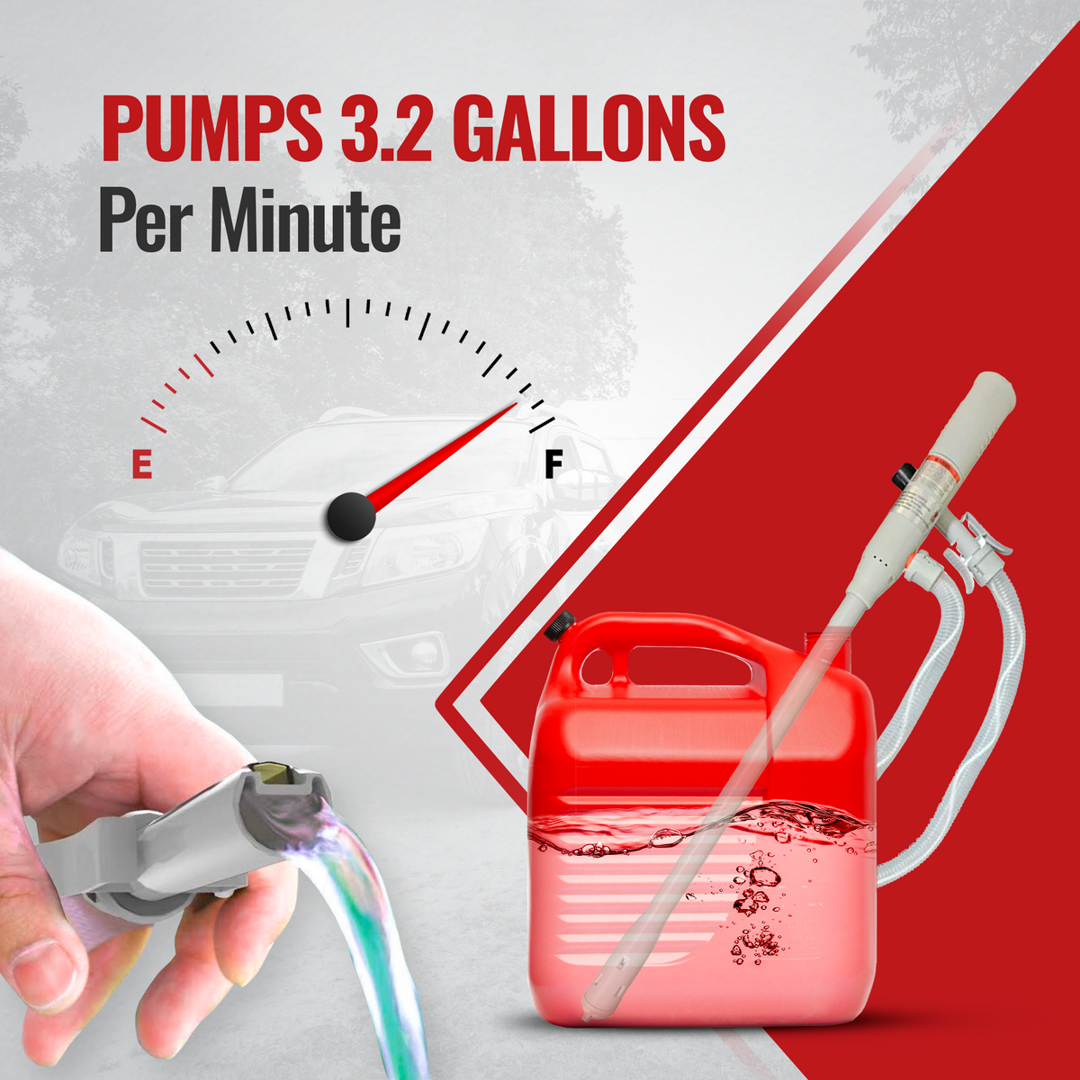 PumpMatic Stick Pump w/ Auto-Stop Sensor & 4.25 Ft Hose