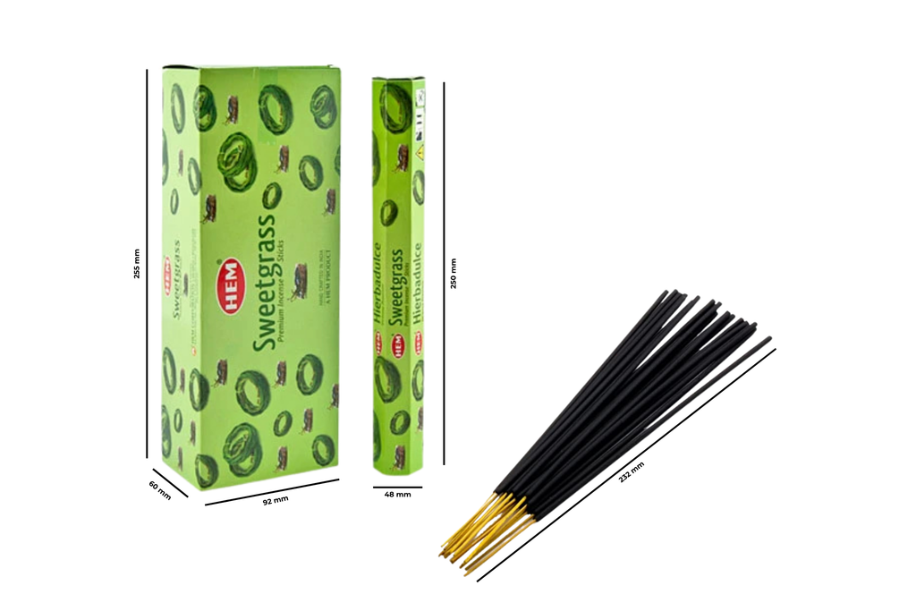 Hem Sweetgrass Hexa Incense Sticks