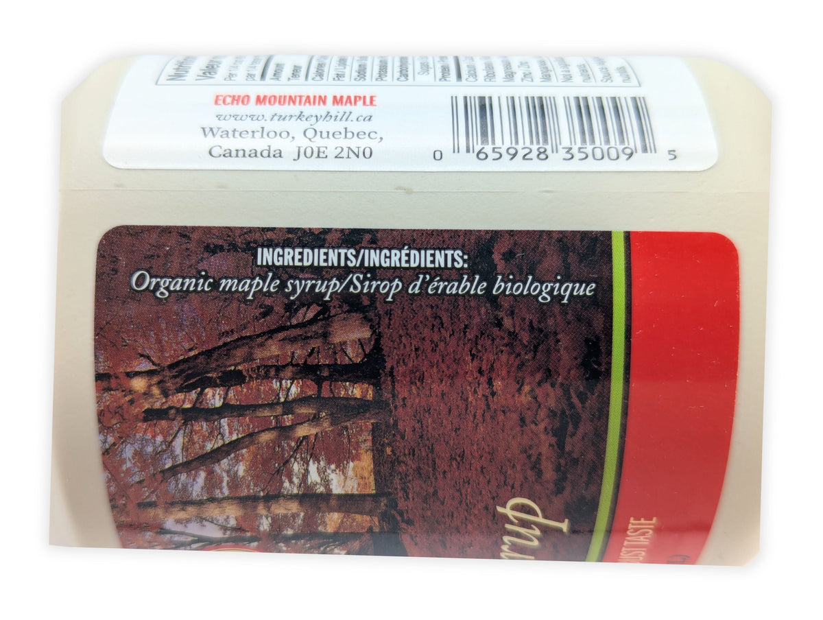 Certified Organic Pure Canadian Maple Syrup - 500 ml Jug