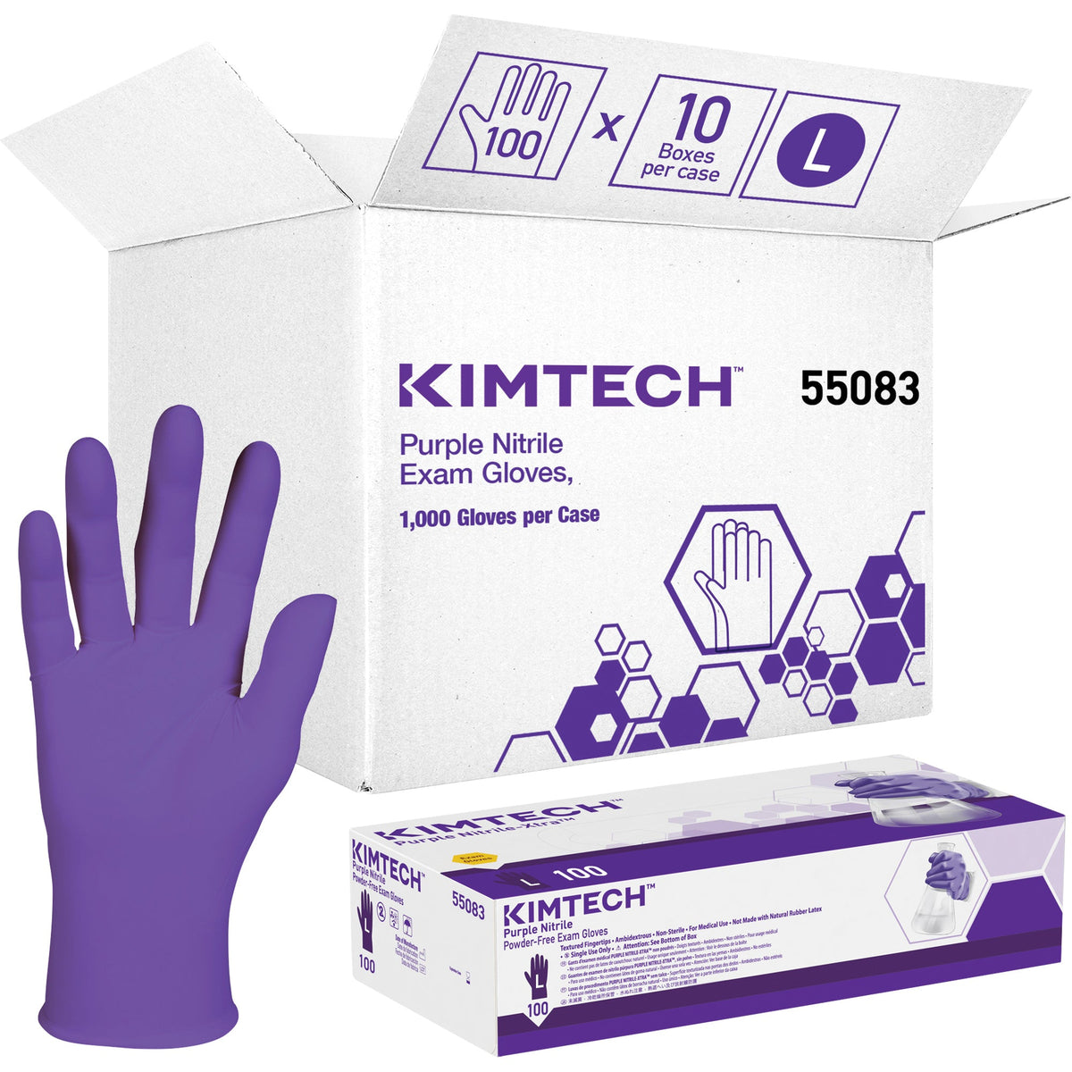 Kimberly-Clark Nitrile Examination Gloves 6-mil Purple